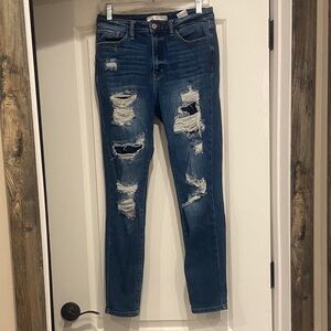 Distressed KanCan Blue Jeans
